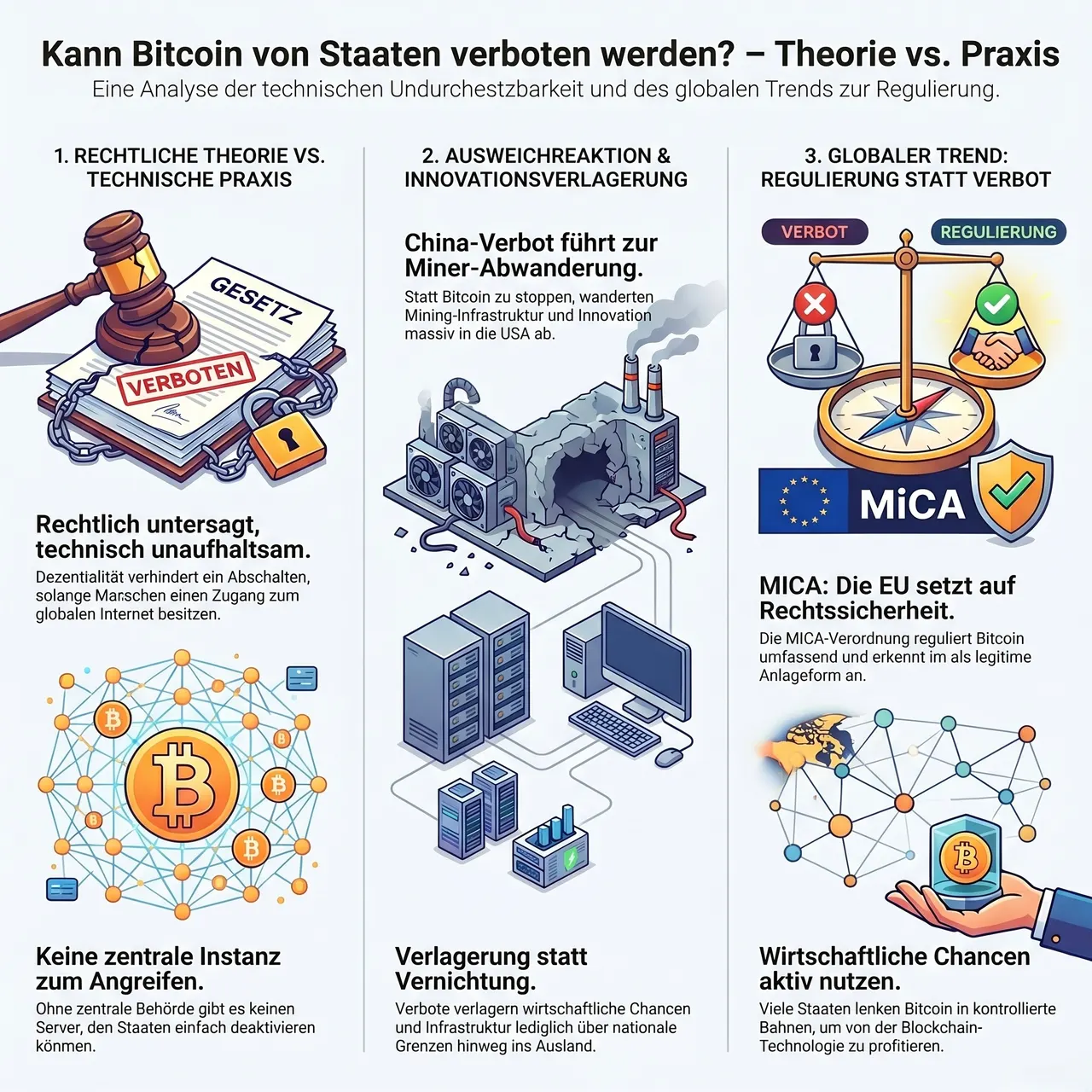 Bitcoin-Verbot: Theorie gegen Praxis