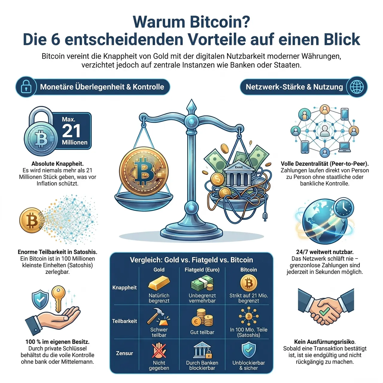 Bitcoin: Die 6 entscheidenden Vorteile
