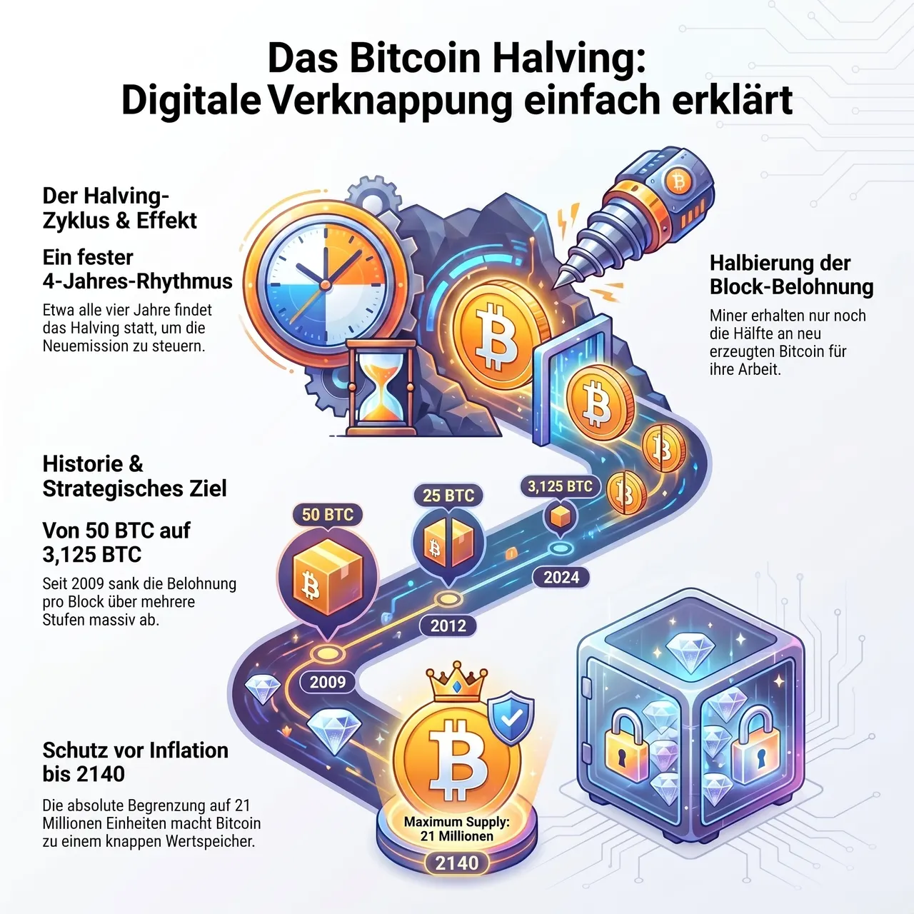 Das Bitcoin Halving einfach erklärt
